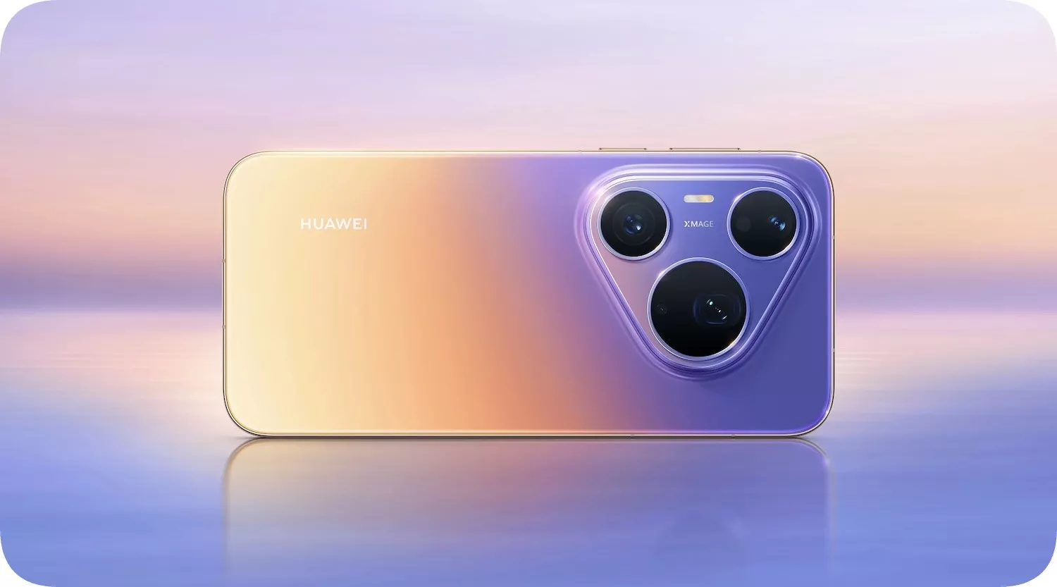 Дизайн Huawei Pura 90s Pro Max в бежево-фиолетовом цвете