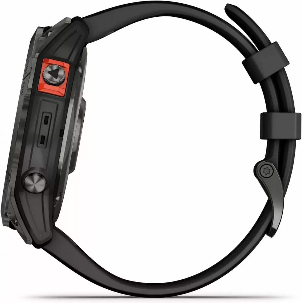 Garmin Fenix 7X Solar 51 мм серый с черным ремешком