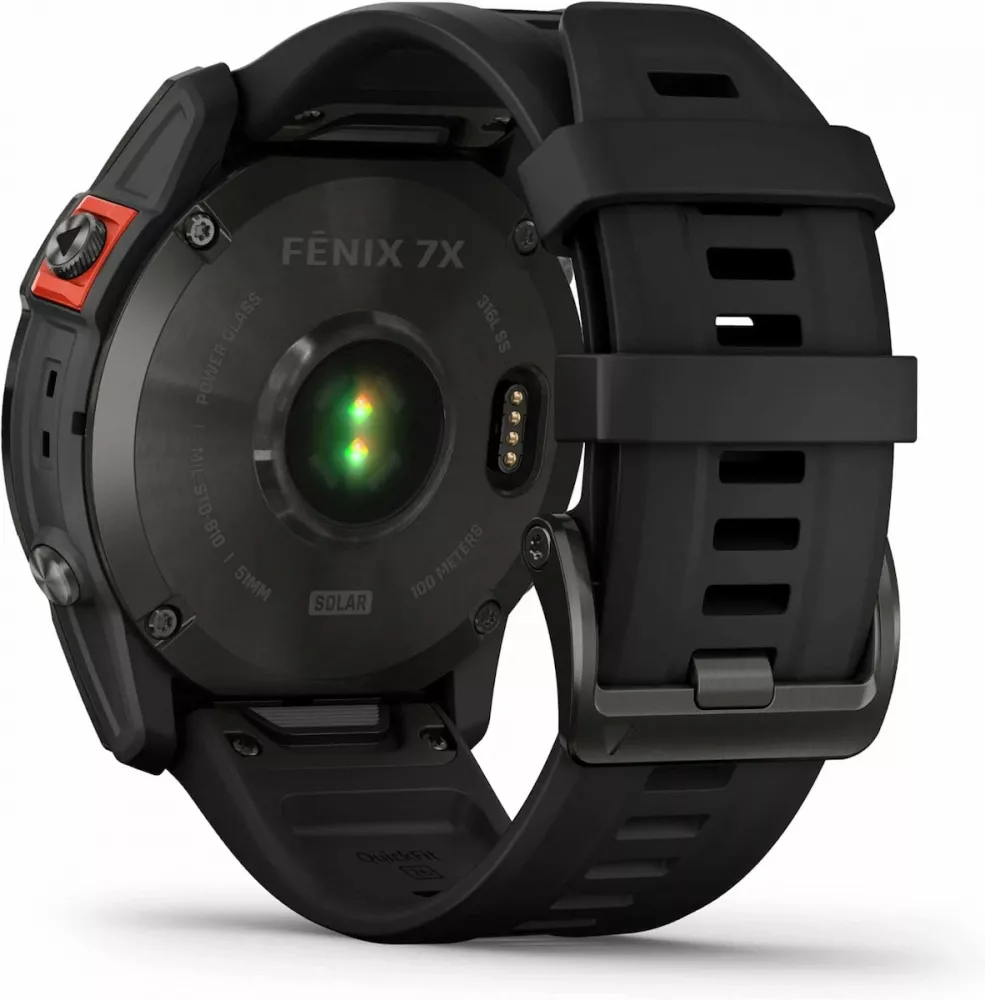 Garmin Fenix 7X Solar 51 мм серый с черным ремешком