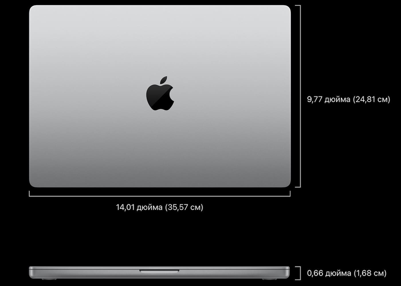 Размер MacBook Pro 16 M5