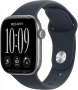 Apple Watch Series 12, 42 мм, серый космос алюминий, ремешок Sport Band синий, S/M